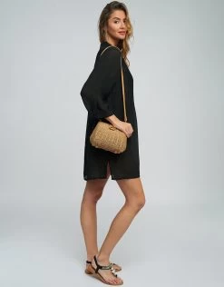 Reeva Shirt - Black -Fashionable Swimwear Store Reeva Beach Shirt Black 7