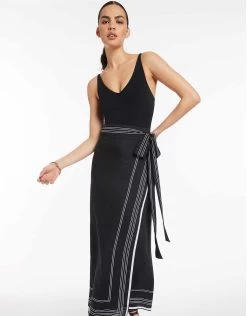 Jetset Tie Sarong - Black -Fashionable Swimwear Store S121 J60939Black 21638 JETS D2 0557