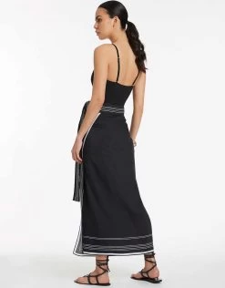 Jetset Tie Sarong - Black -Fashionable Swimwear Store S121 J60939Black 21638 JETS D2 0567