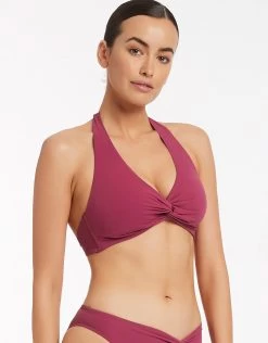Jetset D DD Twist Front Bikini Top - Orchid -Fashionable Swimwear Store S17 J40403D DDOrchid J3887Orchid 21638 JETS D2 0927