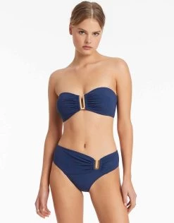 Jetset U Trim Mid Bikini Pant - Pacific Blue -Fashionable Swimwear Store S74 J40256PacificBlu J3775PacificBlu 21638 JETS D3 0655