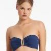 Jetset U Trim Bandeau Bikini Top - Pacific Blue -Fashionable Swimwear Store S74 J40256PacificBlu J3775PacificBlu 21638 JETS D3 0655 TOP