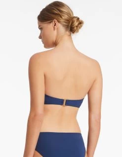 Jetset U Trim Mid Bikini Pant - Pacific Blue -Fashionable Swimwear Store S74 J40256PacificBlu J3775PacificBlu 21638 JETS D3 0694