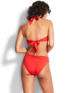Seafolly Collective Twist Soft Cup Halter Bikini Top - Chilli Red -Fashionable Swimwear Store SF Seafolly CHILLI TSCH Back b8efc21b 6d05 4a50 bc3e 3139fc4131ab