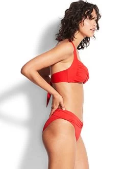 Seafolly Collective Twist Soft Cup Halter Bikini Top - Chilli Red -Fashionable Swimwear Store SF Seafolly CHILLI TSCH Side f081ec2f 8b94 46b1 8e3c 01bd6266ee3c