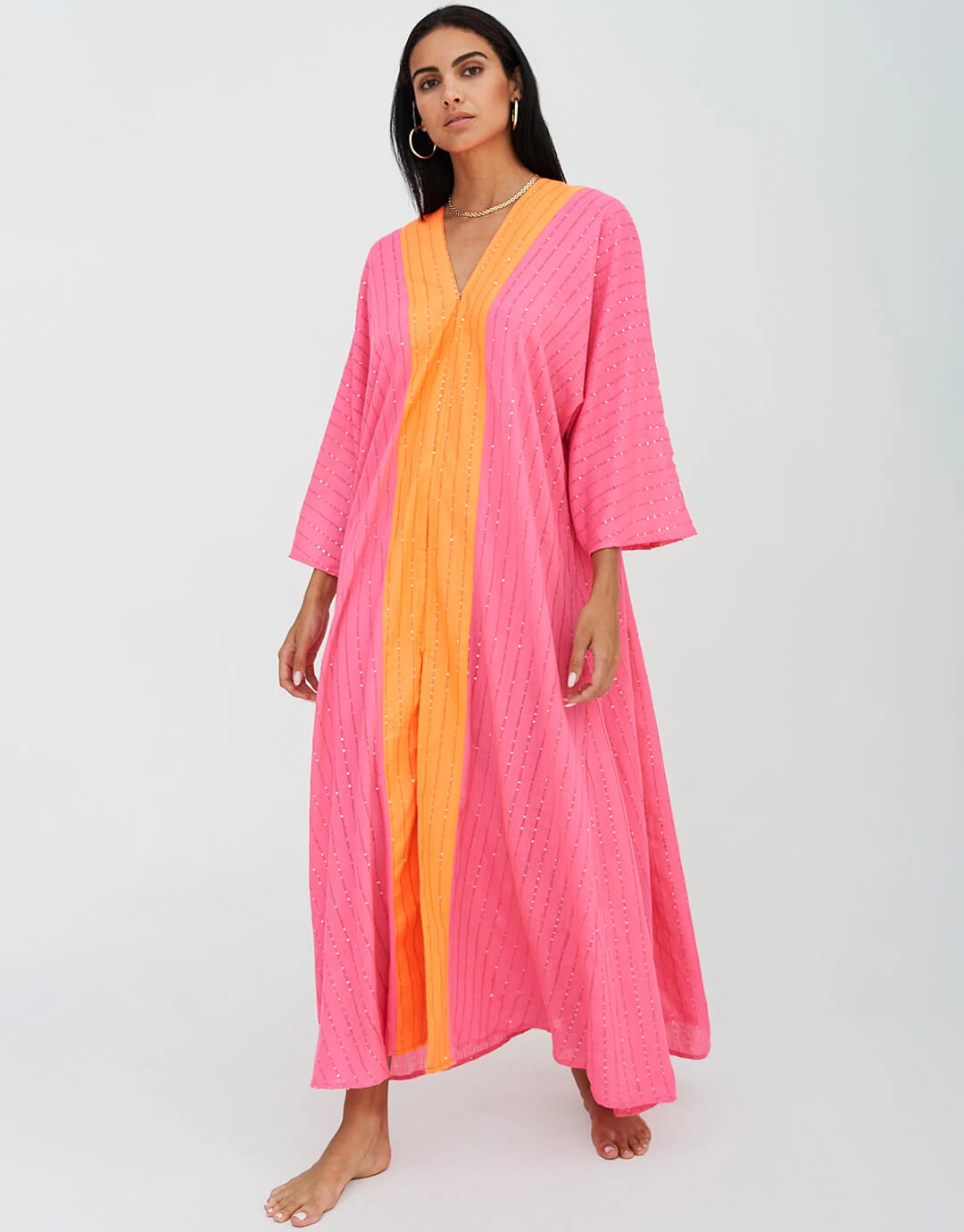 Sequin Kimono - Hot Pink 3 Sequin Kimono - Hot Pink