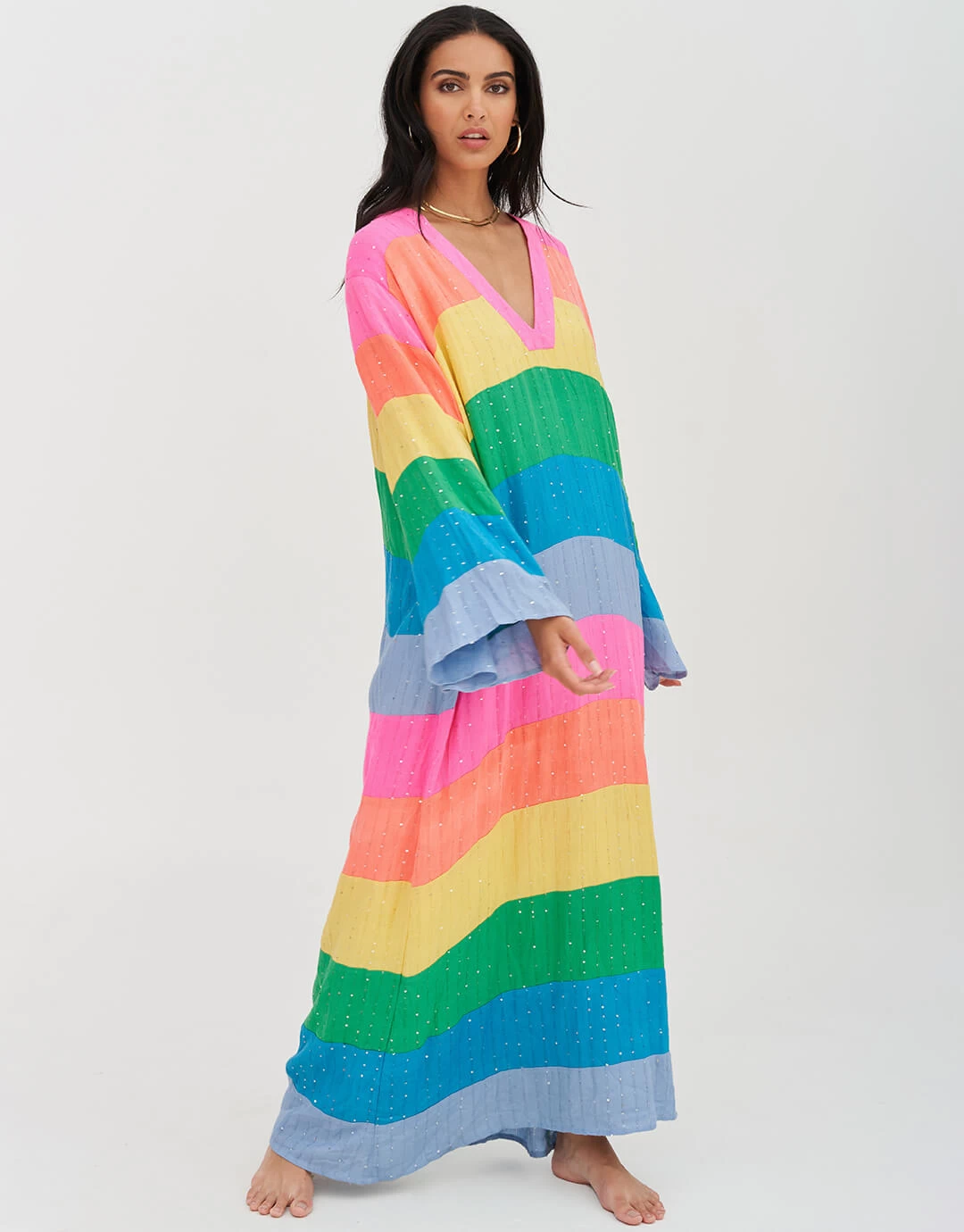 Sequin Rainbow Kaftan - Brights 4 Sequin Rainbow Kaftan - Brights - Image 2