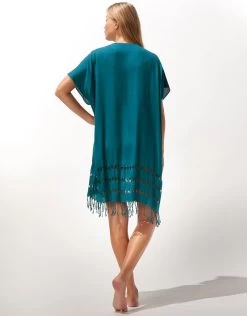Watercult Hero Essentials Kaftan - Hydro Green -Fashionable Swimwear Store WATERCULT Web HERO Kaftan GRN Back