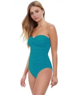 Profile Tutti Frutti Bandeau Swimsuit - Turquoise -Fashionable Swimwear Store XTT2013 440 S M