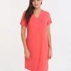 Short Sleeve Dress - Red -Fashionable Swimwear Store charmor short sleeve dress red
