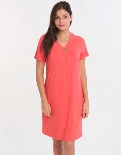 Short Sleeve Dress - Red
