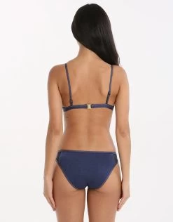 Fusion Halter Bralette Bikini Set - Denim -Fashionable Swimwear Store jets fusion halter bralette bikini denim 3