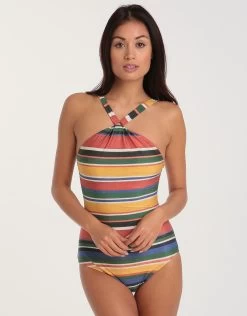Azteca Halter Ring Maillot - Print