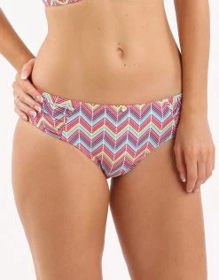 Disco Bikini Pant - Multi Zig Zag