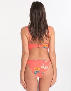 Tropical Tie Side Pant - Malibu Red -Fashionable Swimwear Store lepel london tropical tie side pant malibu red 3