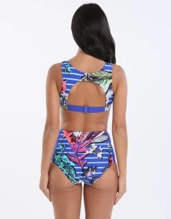 Eden Panelled 50s Pant - Stripe -Fashionable Swimwear Store moontide eden panelled 50s pant stripe 3