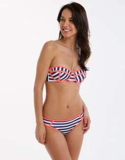 Fluor Navy Cupped Bandeau - Stripe -Fashionable Swimwear Store phax fluor navy cupped bandeau stripe 5