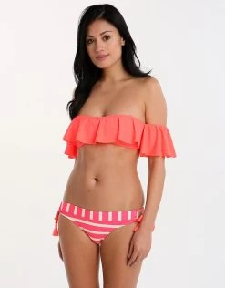 Maracas Bay Brazilian Back Loop Tie Pant - Pink -Fashionable Swimwear Store phax maracas bay brazilian back loop tie pant pink 4