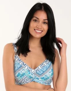 Seafolly Blue Bazaar DD Cup Bralette - Blue Mist
