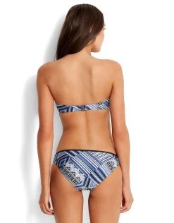 Seafolly Desert Tribe Hipster Pant - Bluestone -Fashionable Swimwear Store seafolly desert tribe hipster pant bluestone 3