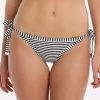 Seafolly Riviera Stripe Brazilian Tie Side - Black Marle 2 Seafolly Riviera Stripe Brazilian Tie Side - Black Marle -Fashionable Swimwear Store seafolly riviera stripe brazilian tie side black marle