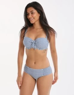 Seafolly Riviera Stripe DD Cup Bustier - French Blue Marle -Fashionable Swimwear Store seafolly riviera stripe dd cup bustier french blue marle 4