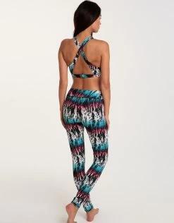 Sunseeker Soundwaves Tights - Aqua Coral -Fashionable Swimwear Store sunseeker soundwaves tights aqua coral 3