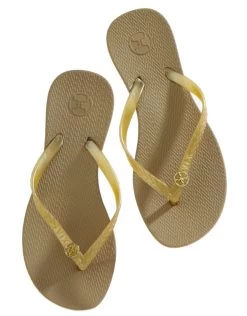 Solid Gold Flip Flop - Gold